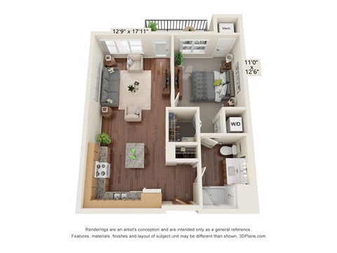 1C Floor Plan at Legacy Commons at Signal Hills 55+ Apartments, West St. Paul, MN